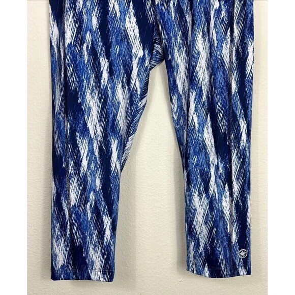 FullBeauty Sport Athletic Blue & White Stretch Capri Leggings Plus Size 14/16 - Picture 6 of 9